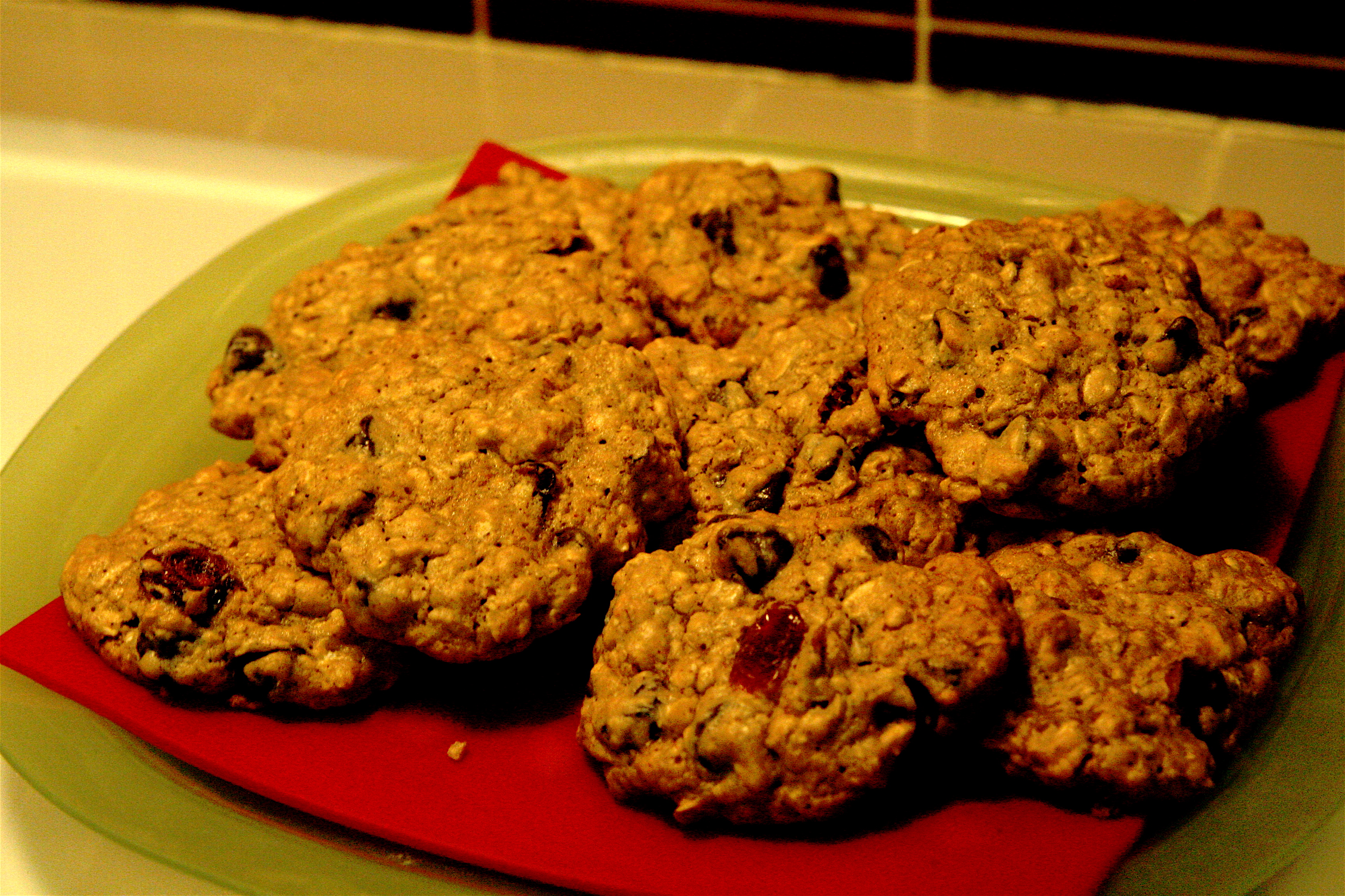 Oatmeal Almond Mistletoe Cookies